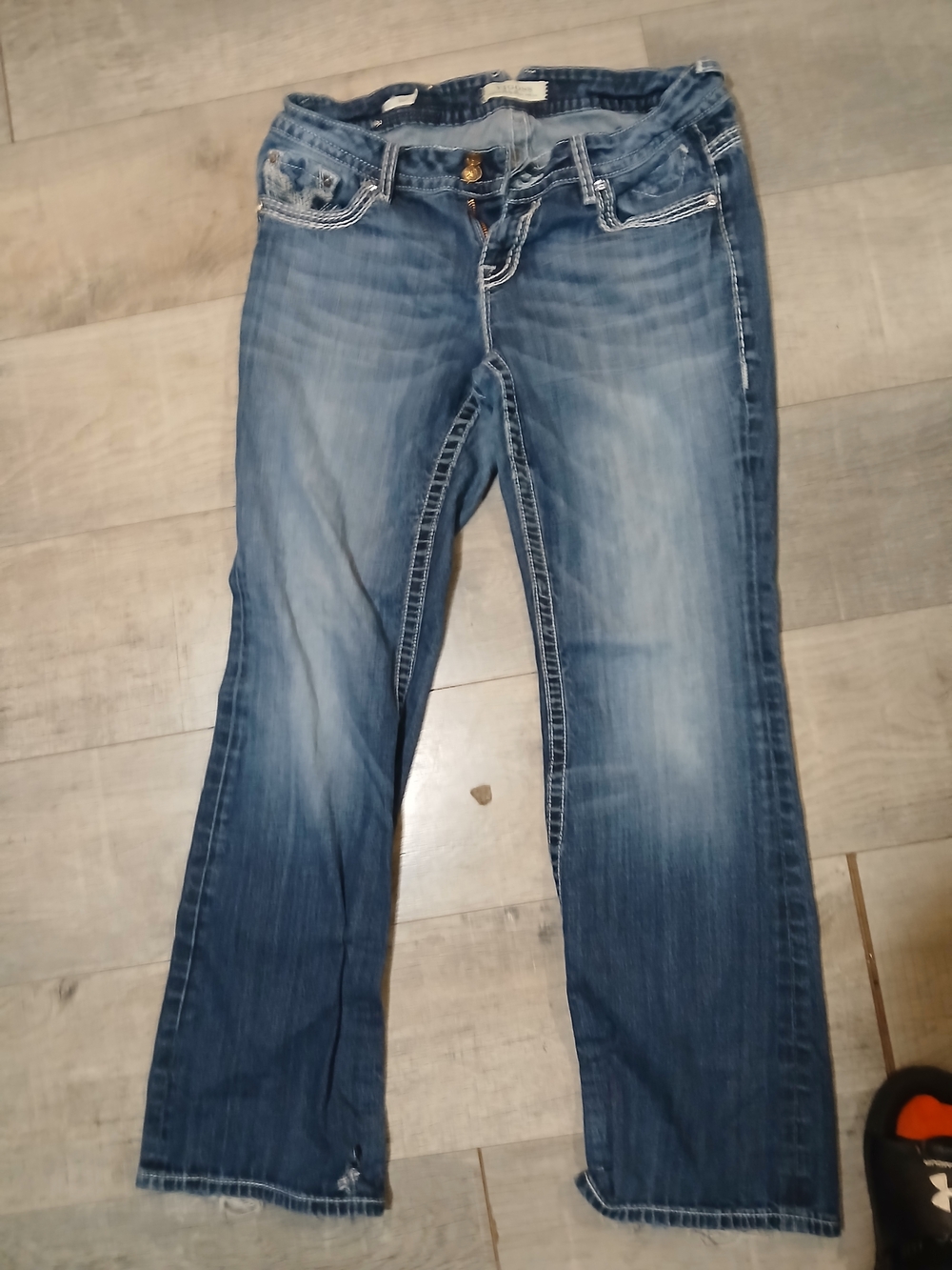 Vigoss Women's Faded Blue Bootcut Jeans